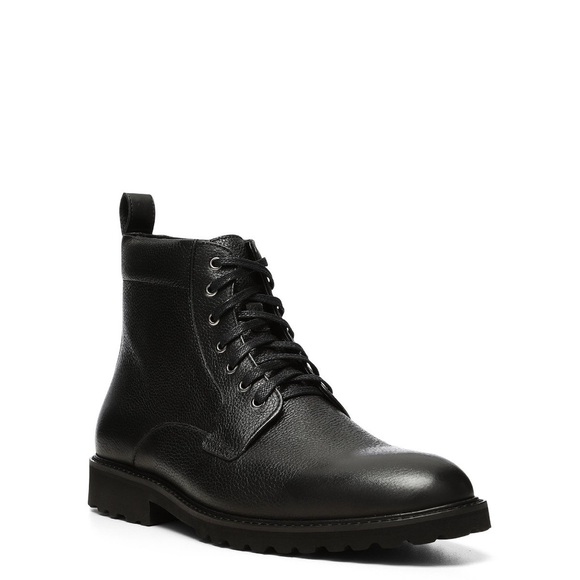Donald Pliner James Pebbled Leather Lace-Up Boots Size 9 Men’s Designer Ankle
